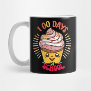 100 Days of School Shirt - Classic 100 Days of School T-Shirt for Teacher or Kids, Happy Cupcake Mug